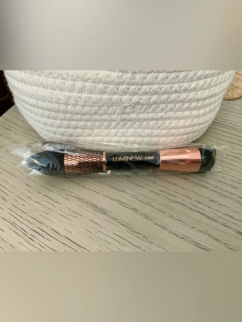 🌸B13 - Luminess Dual-Ended Buffing Brush with Rose Gold and Black Handle🖤💛